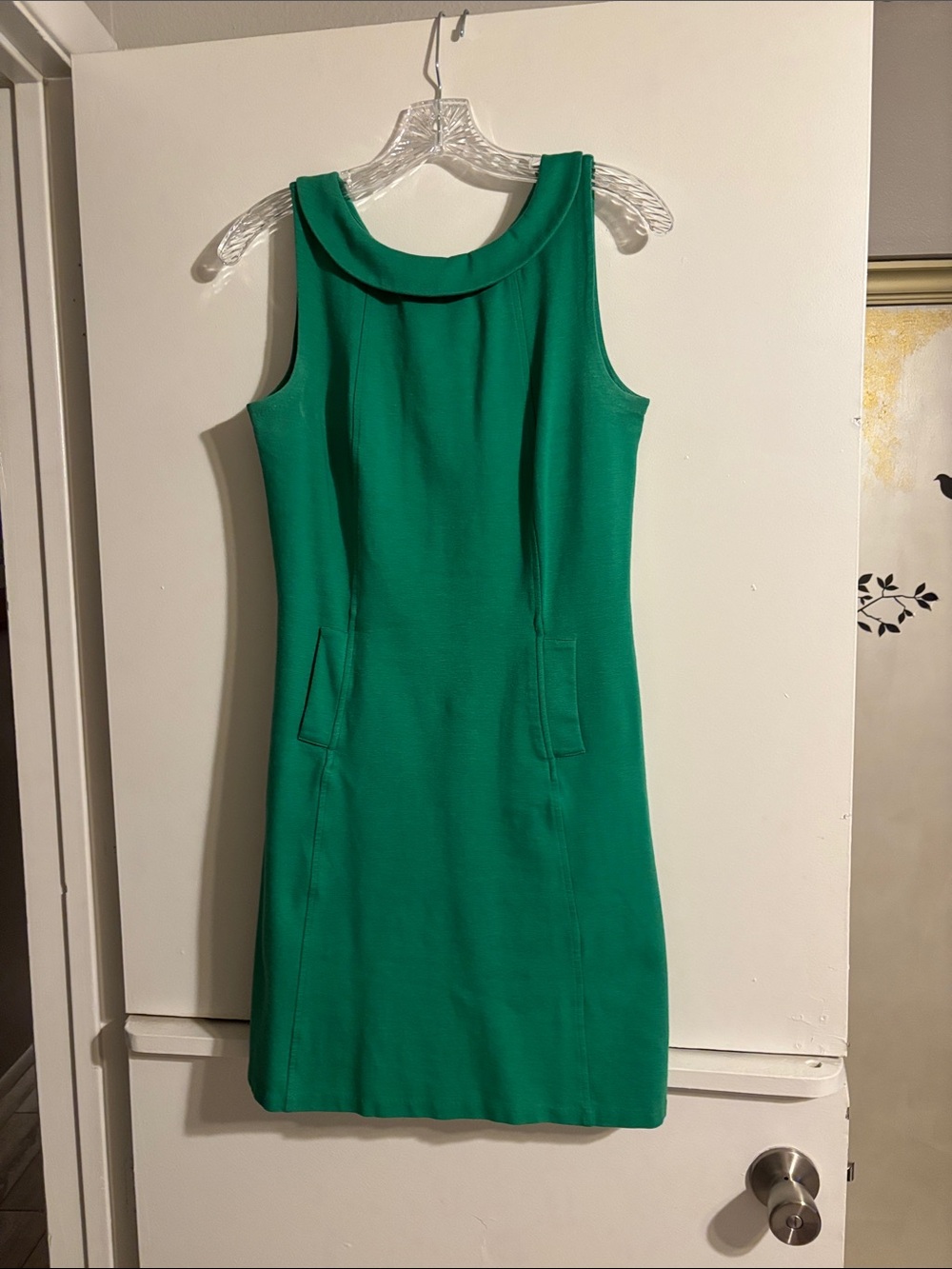 Boden Green Sleeveless Ponte Sheath Dress